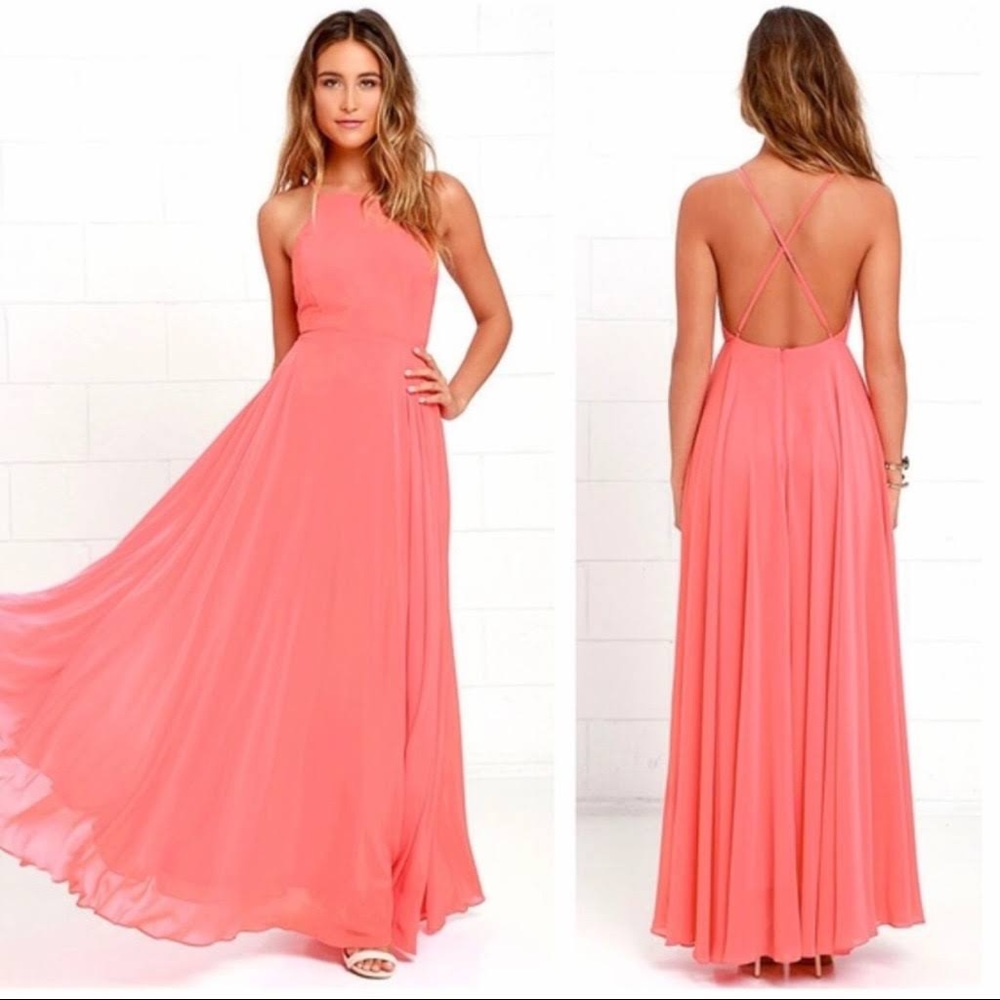 COPY - Lulu’s Mythical Kind of Love Dress- Coral Pink S- NWT